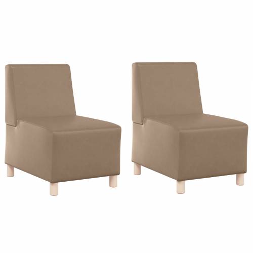 Sofa Stolice 2 pcs Boja cappuccina 55 x 74 x 82 cm Lažna koža Cijena