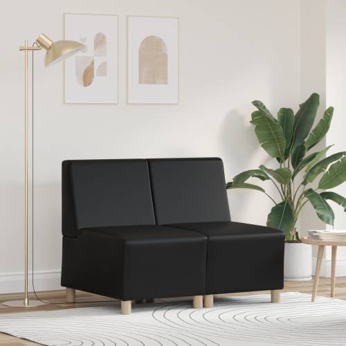 Sofa Stolice 2 pcs Crna 55 x 74 x 82 cm Lažna koža Cijena