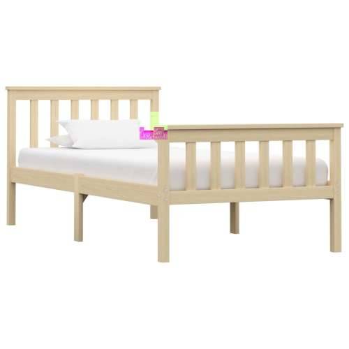 Okvir kreveta prirodna boja od masivne borovine 100 x 200 cm - Svijetlo drvo 100 x 200 cm Cijena