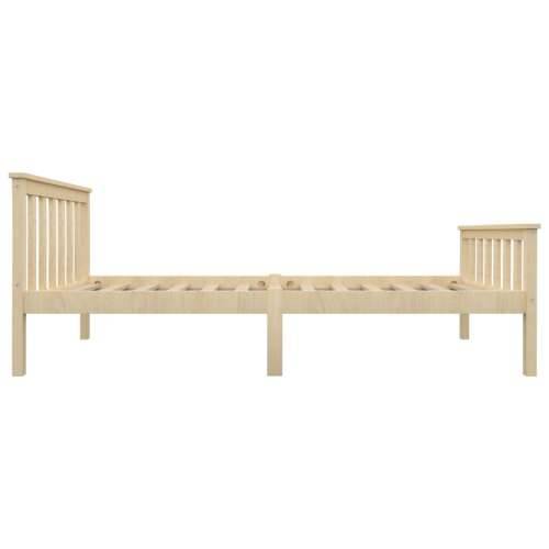 Okvir kreveta prirodna boja od masivne borovine 100 x 200 cm - Svijetlo drvo 100 x 200 cm Cijena