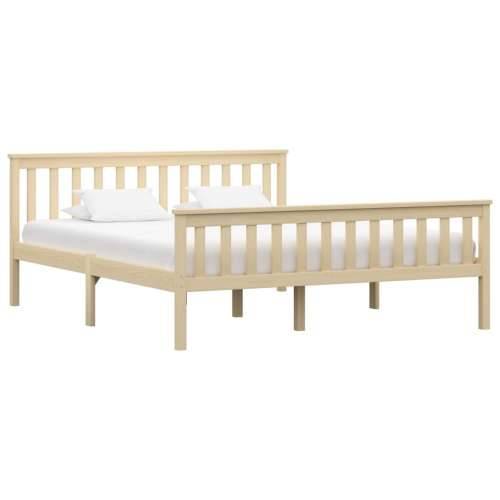 Okvir kreveta prirodna boja od masivne borovine 160 x 200 cm Svijetlo drvo 160 x 200 cm Cijena