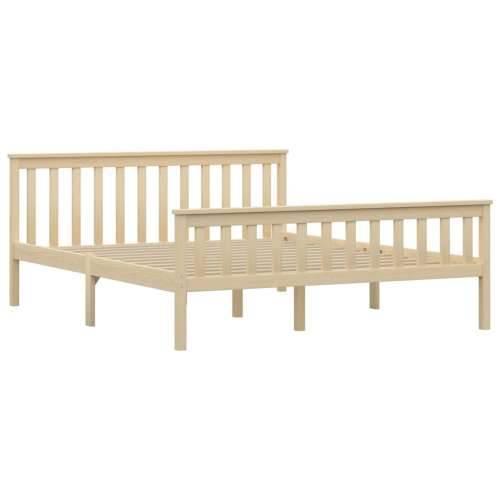 Okvir kreveta prirodna boja od masivne borovine 160 x 200 cm Svijetlo drvo 160 x 200 cm Cijena