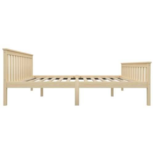 Okvir kreveta prirodna boja od masivne borovine 160 x 200 cm Svijetlo drvo 160 x 200 cm Cijena