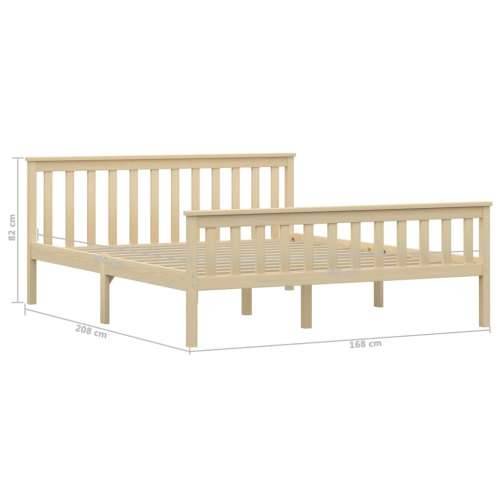 Okvir kreveta prirodna boja od masivne borovine 160 x 200 cm Svijetlo drvo 160 x 200 cm Cijena