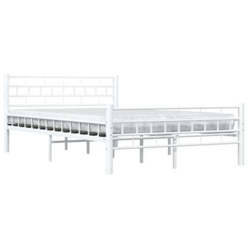Okvir za krevet bijeli metalni 140 x 200 cm Cijena