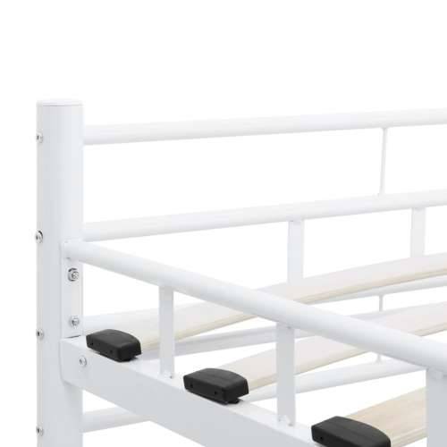 Okvir za krevet bijeli metalni 200 x 200 cm Cijena