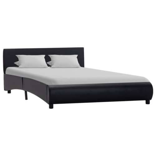 Okvir za krevet od umjetne kože s LED svjetlom crni 120x200 cm  - Crna 120 x 200 cm Cijena