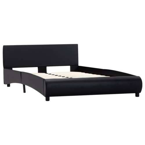 Okvir za krevet od umjetne kože s LED svjetlom crni 120x200 cm  - Crna 120 x 200 cm Cijena