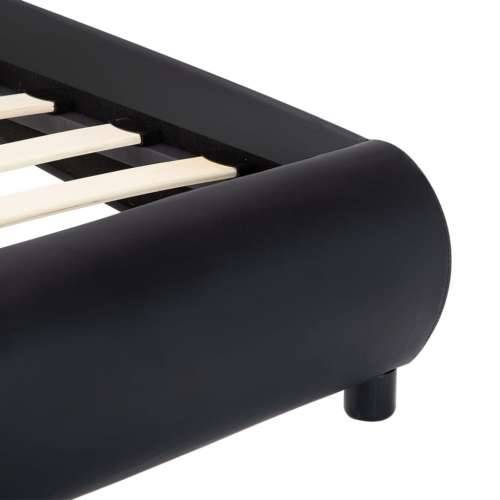 Okvir za krevet od umjetne kože s LED svjetlom crni 120x200 cm  - Crna 120 x 200 cm Cijena