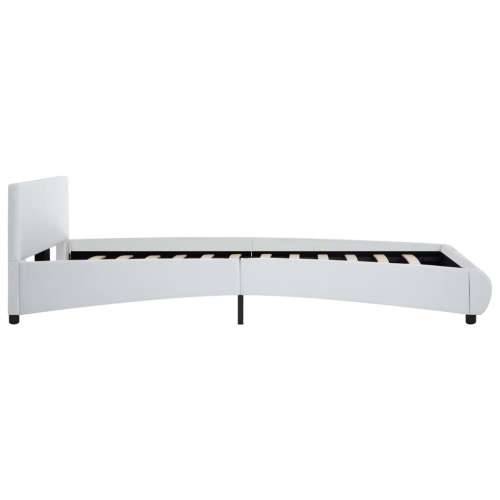 Okvir za krevet od umjetne kože LED bijeli 120 x 200 cm  - Bijela 120 x 200 cm Cijena