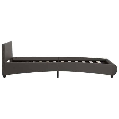 Okvir za krevet od umjetne kože s LED svjetlom sivi 90 x 200 cm  - Siva 90 x 200 cm Cijena