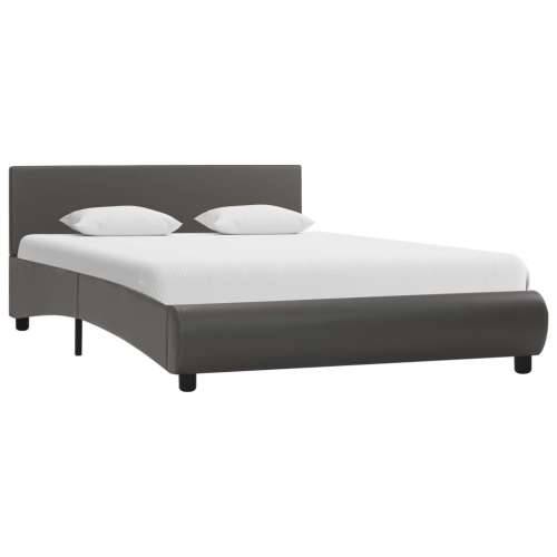 Okvir za krevet od umjetne kože s LED svjetlom sivi 120x200 cm  - Siva 120 x 200 cm Cijena