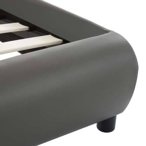 Okvir za krevet od umjetne kože s LED svjetlom sivi 120x200 cm  - Siva 120 x 200 cm Cijena