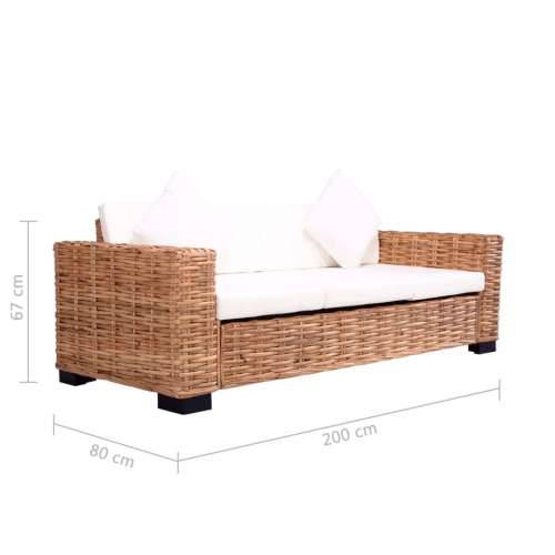 Vrtna garnitura - 2-dijelni set vrtnih sofa od prirodnog ratana s jastucima Cijena