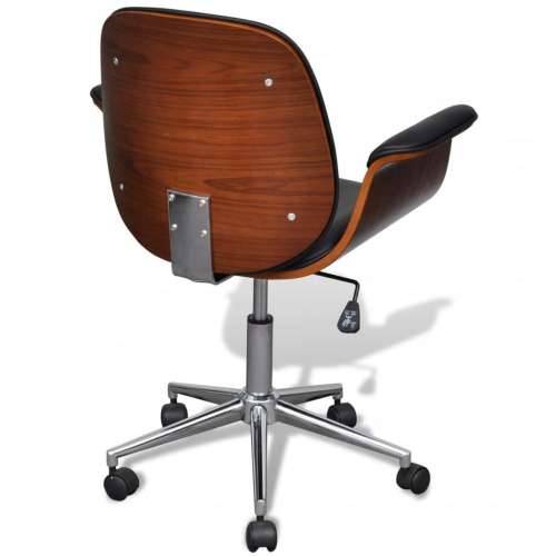Okretna stolica od zaobljenog drva i umjetne kože Cijena