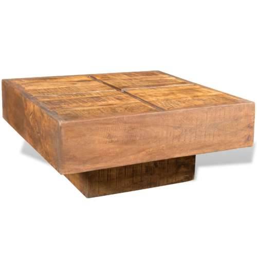 Stolić za kavu od masivnog drva manga četvrtasti smeđi  - 68 x 68 x 30 cm 1 masivno drvo manga Cijena