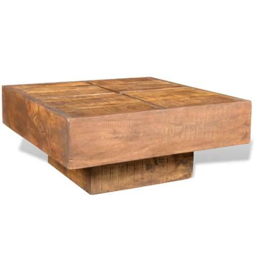 Stolić za kavu od masivnog drva manga četvrtasti smeđi  - 68 x 68 x 30 cm 1 masivno drvo manga Cijena