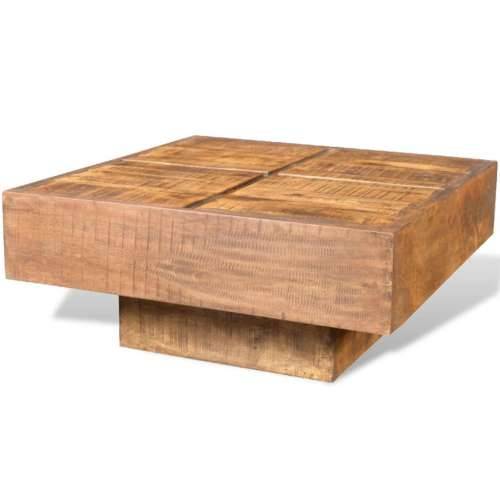 Stolić za kavu od masivnog drva manga četvrtasti smeđi  - 68 x 68 x 30 cm 1 masivno drvo manga Cijena