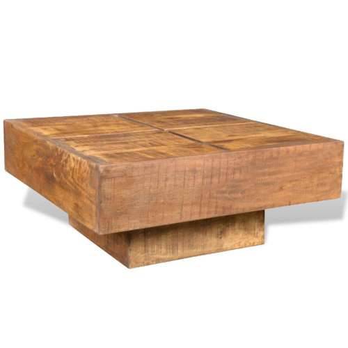 Stolić za kavu od masivnog drva manga četvrtasti smeđi  - 68 x 68 x 30 cm 1 masivno drvo manga Cijena