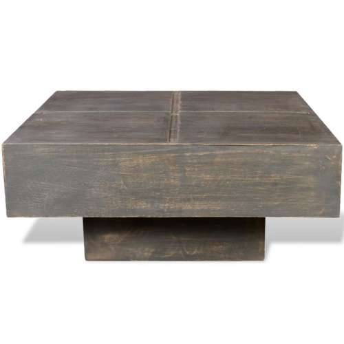 Stolić za Kavu Masivno Drvo Manga Četvrtasti Tamno Smeđi  - 68 x 68 x 30 cm 1 grubo drvo manga Cijena