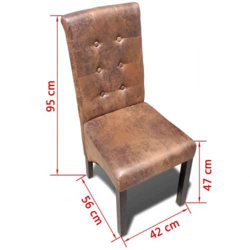 Blagovaonske stolice od umjetne kože 2 kom smeđe Cijena