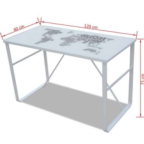 Pravokutni stol s tiskanom površinom, karta svijeta Cijena