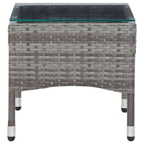 Stolić za kavu sivi 60 x 40 x 36 cm od poliratana - Siva 1 Cijena