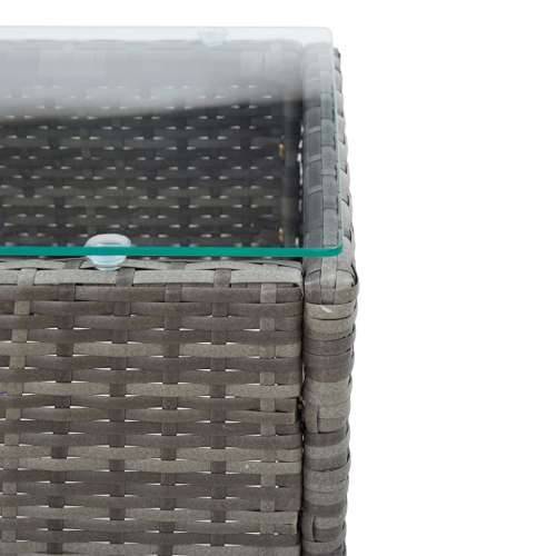 Stolić za kavu sivi 60 x 40 x 36 cm od poliratana - Siva 1 Cijena