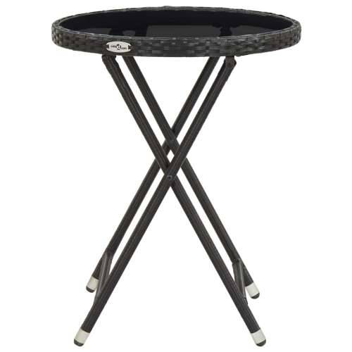 Stolić za čaj crni 60 cm poliratana od kaljenog stakla Cijena
