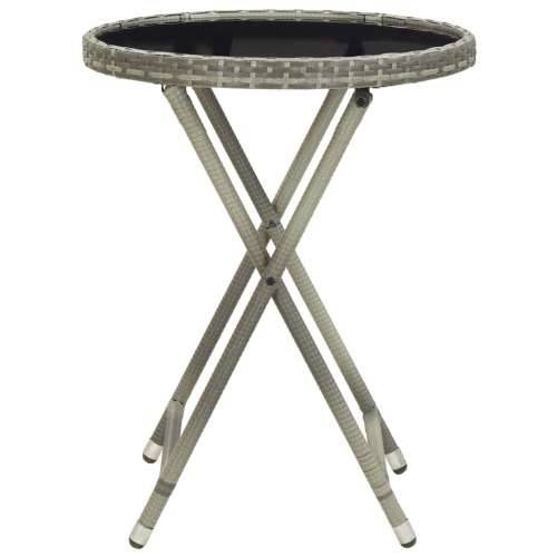 Stolić za čaj sivi 60 cm poliratana od kaljenog stakla Cijena