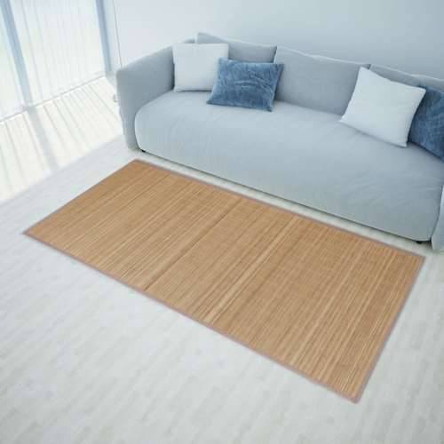 Pravokutni tepih od smeđeg bambusa 80 x 200 cm Cijena