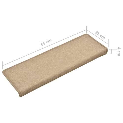 Tepisi za stepenice 15 kom 65x21x4 cm smeđe-sivi - Sivo-smeđa 65 x 21 x 4 cm 15 Cijena