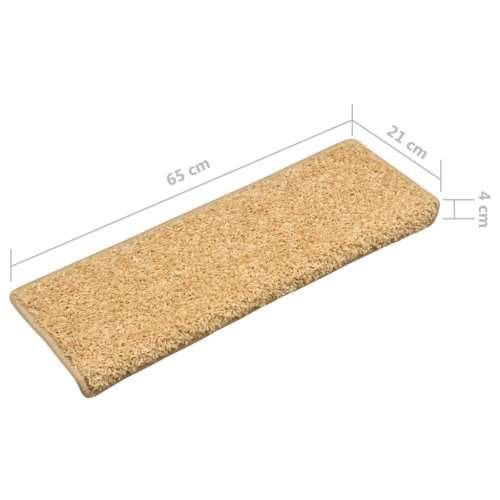 Tepisi za stepenice 15 kom 65x21x4 cm bež - Bež 65 x 21 x 4 cm 15 Cijena