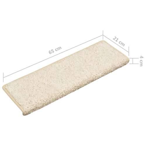 Tepisi za stepenice 15 kom 65x21x4 cm bijeli - Bijela 65 x 21 x 4 cm 15 Cijena