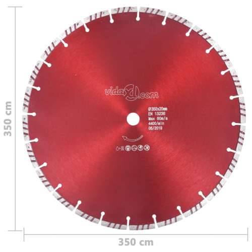 Dijamantni disk za rezanje s turbo segmentima čelični 350 mm Cijena