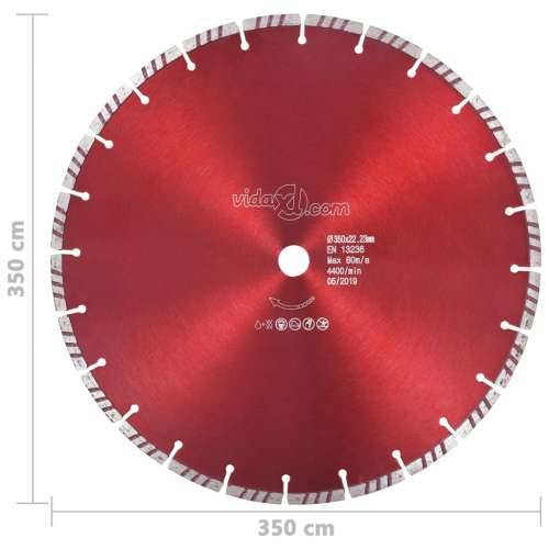 Dijamantni disk za rezanje s turbo segmentima čelični 350 mm - 350 mm/22.23 mm Cijena