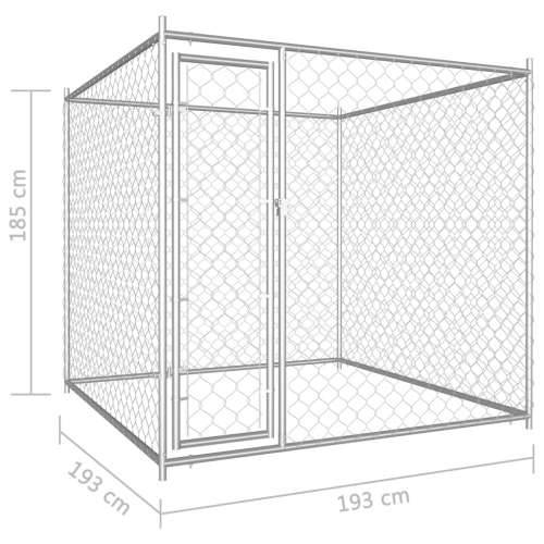 Vanjski kavez za pse 193 x 193 x 185 cm Cijena