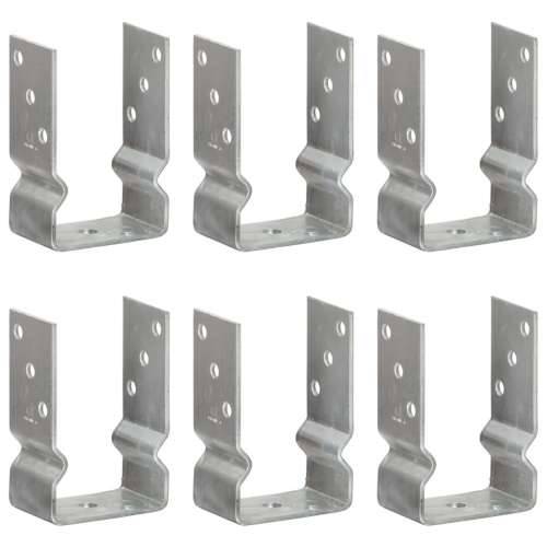 Sidra za ogradu 6 kom srebrna 9 x 6 x 15 cm pocinčani čelik - 9 x 6 x 15 cm 6 Cijena