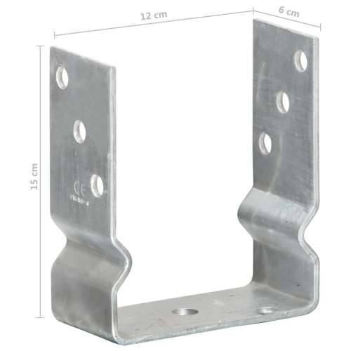 Sidra za ogradu 6 kom srebrna 12 x 6 x 15 cm pocinčani čelik - 12 x 6 x 15 cm 6 Cijena