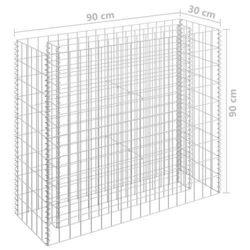 Gabionska sadilica od pocinčanog čelika 90 x 30 x 90 cm - 90 x 30 x 90 cm 1 Cijena