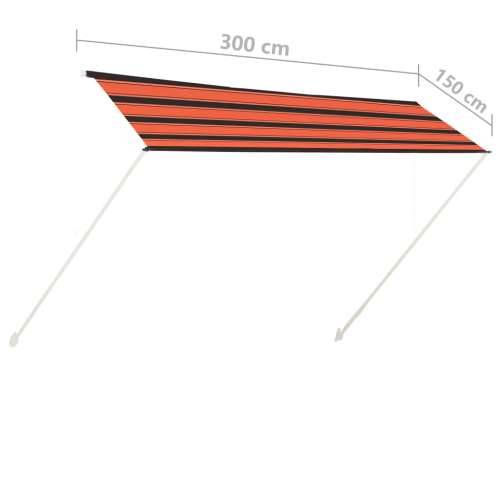 Tenda na uvlačenje 300 x 150 cm narančasto-smeđa Cijena