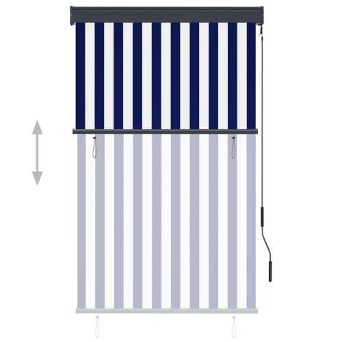 Vanjska roleta 100 x 250 cm plavo-bijela - Plava i bijela 100 x 250 cm Cijena