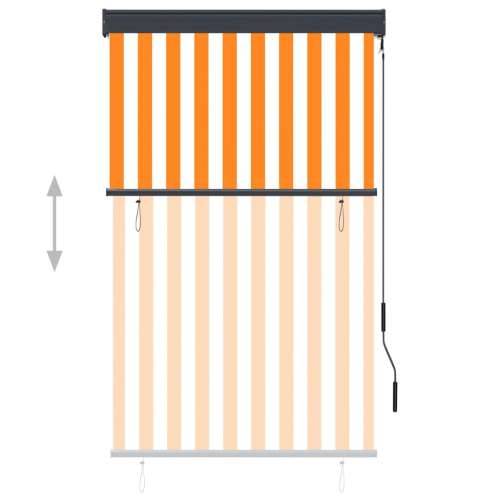Vanjska roleta 100 x 250 cm bijelo-narančasta - Narančasta i bijela 100 x 250 cm Cijena