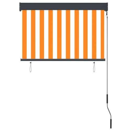 Vanjska roleta 100 x 250 cm bijelo-narančasta - Narančasta i bijela 100 x 250 cm Cijena