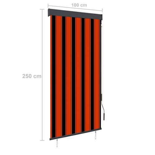 Vanjska roleta 100 x 250 cm narančasto-smeđa - narančasta i smeđa 100 x 250 cm Cijena