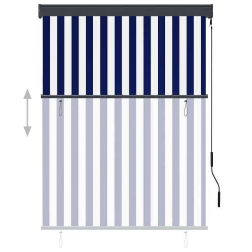 Vanjska roleta 120 x 250 cm plavo-bijela - Plava i bijela 120 x 250 cm Cijena