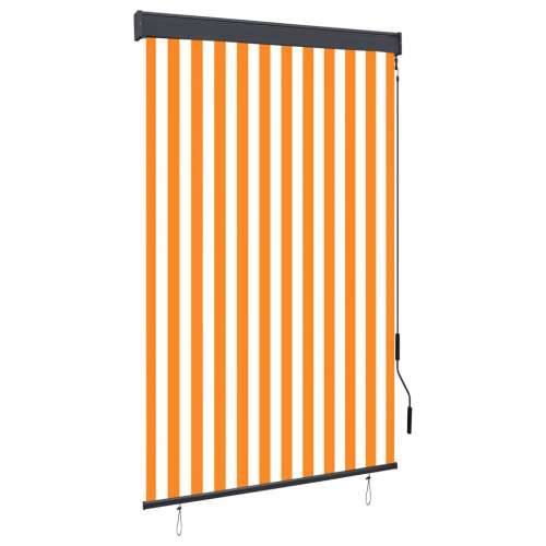 Vanjska roleta 120 x 250 cm bijelo-narančasta - Narančasta i bijela 120 x 250 cm Cijena