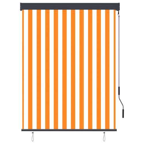 Vanjska roleta 120 x 250 cm bijelo-narančasta - Narančasta i bijela 120 x 250 cm Cijena