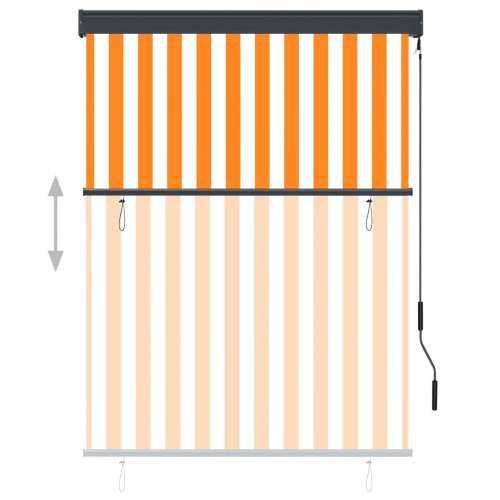 Vanjska roleta 120 x 250 cm bijelo-narančasta - Narančasta i bijela 120 x 250 cm Cijena