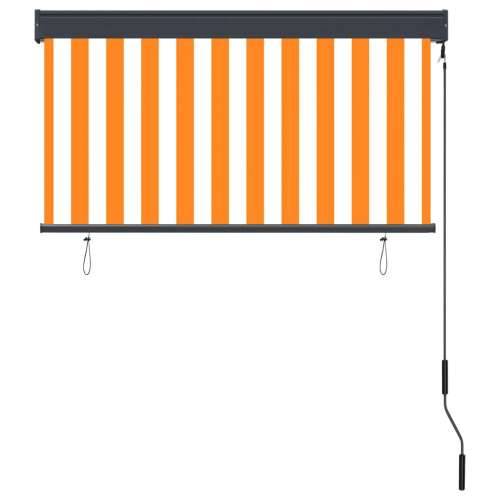 Vanjska roleta 120 x 250 cm bijelo-narančasta - Narančasta i bijela 120 x 250 cm Cijena